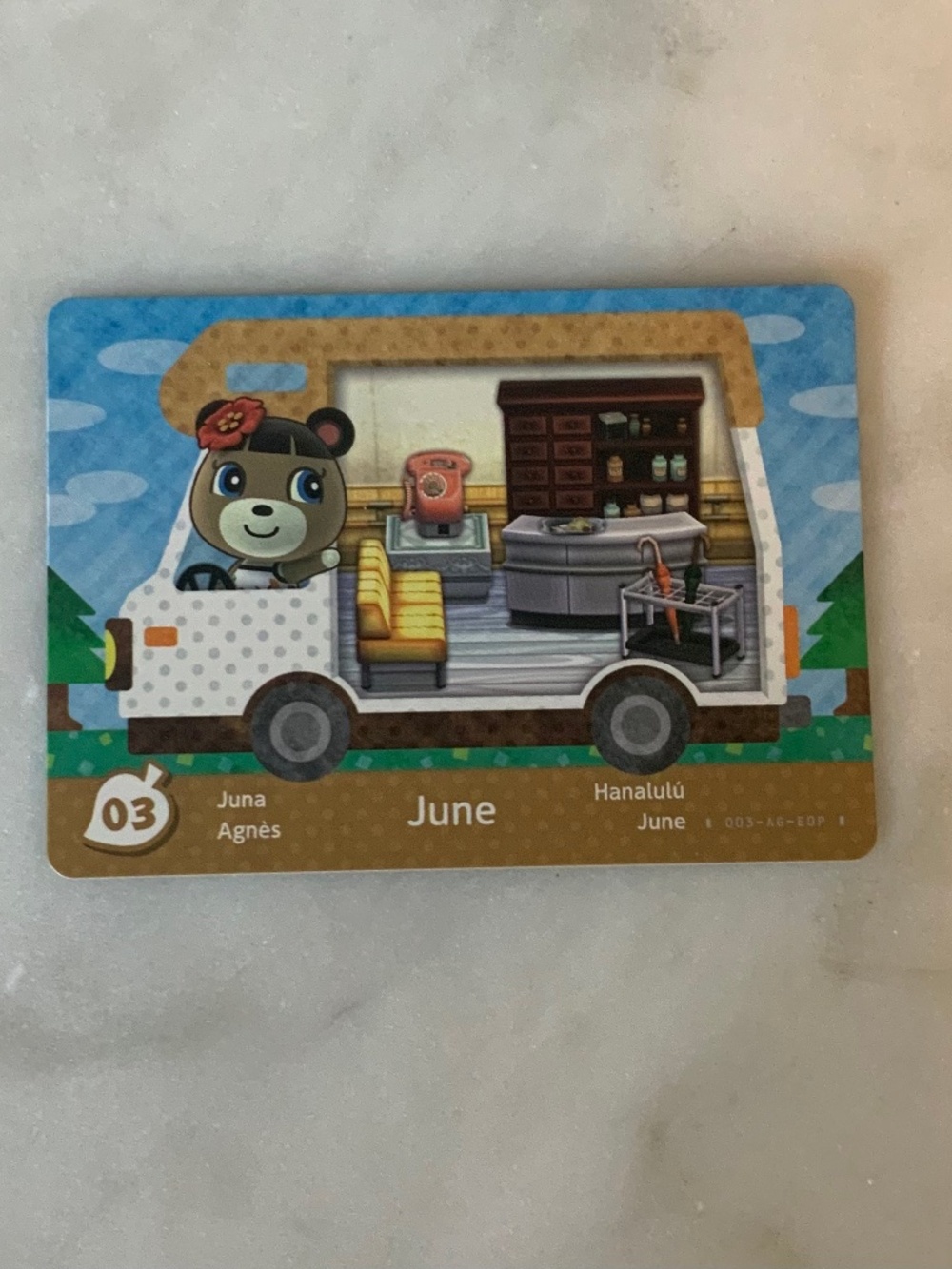 June 03 Animal Crossing Welcome Home Amiibo card RV series mint new unscanned